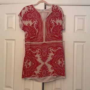 Madewell Silk Dress Red Bandana Style